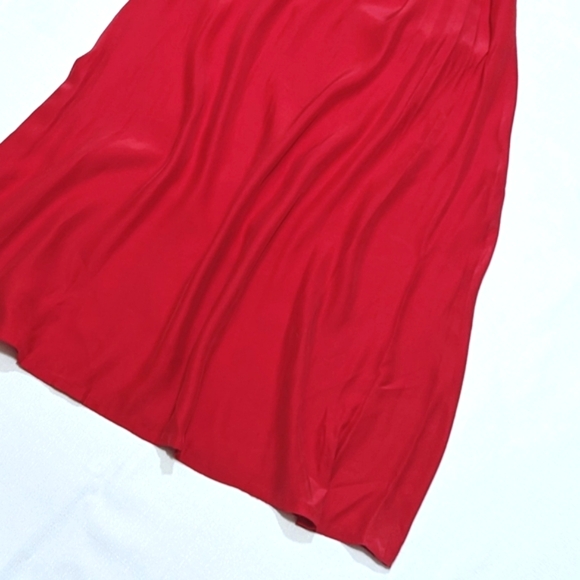 Handmade | Vintage | Satin |  Slip Dress | Rosette | Prom | Wedding | Bridesmaid - Picture 3 of 6